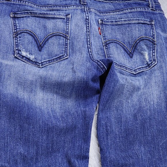 Super Too Low Levis 524 Low Rise Skinny Jeans size 11M - Picture 3 of 14